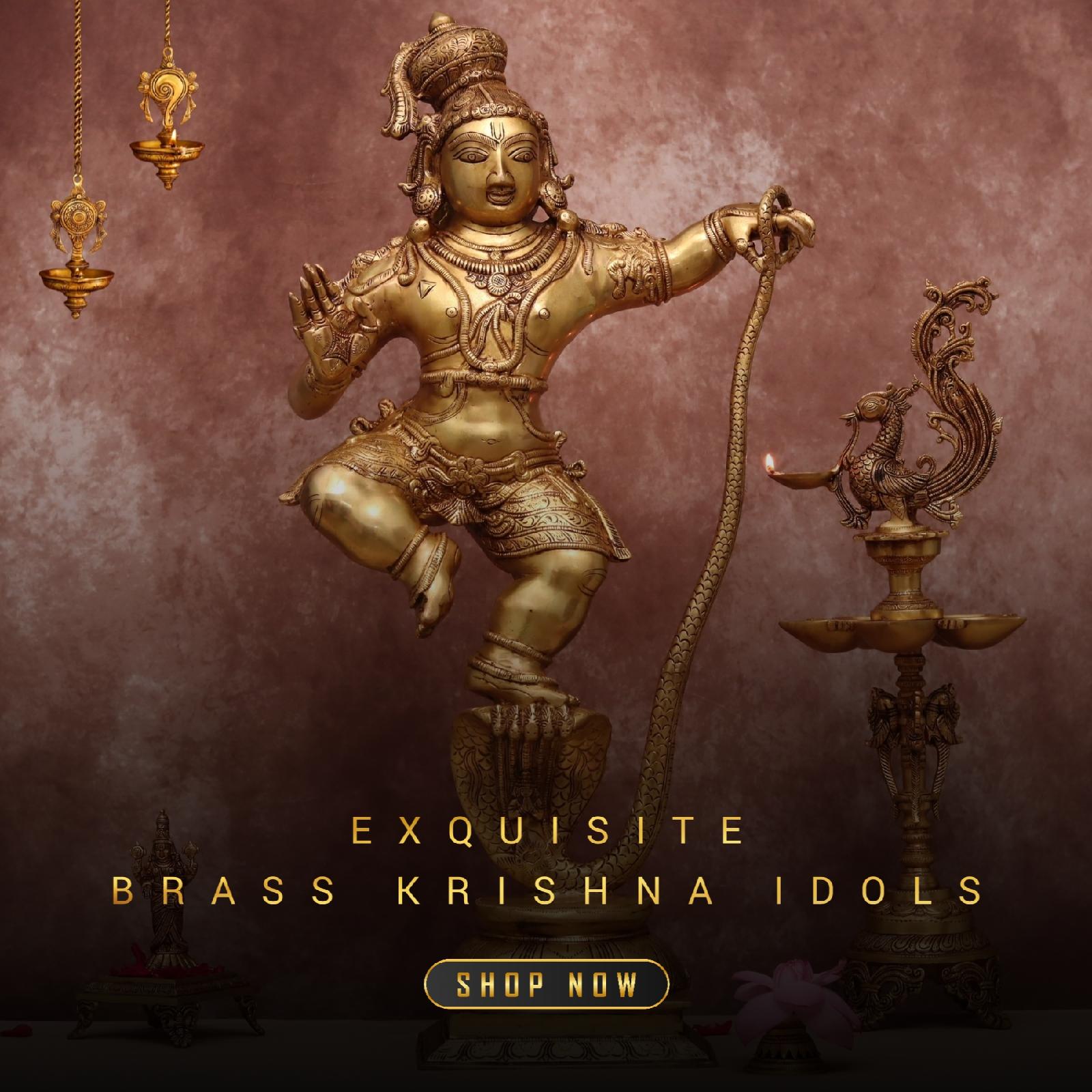 Brass Lord Krishna