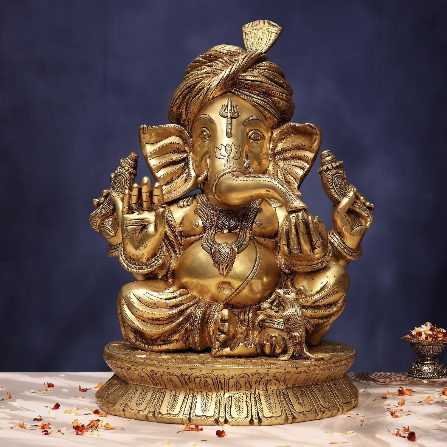 big brass pagdi ganesh